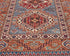 3x5 Gray Rust Kazak Afghan Hand Knotted Geometric Wool Area Rug